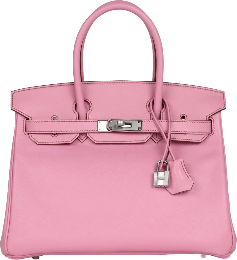 Hermes Birkin 30 Bubblegum Swift Palladium Hardware