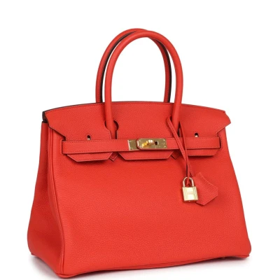 Hermes Birkin 30 Capucine Togo Gold Hardware Hermes Birkin 30 Capucine Togo Gold Hardware