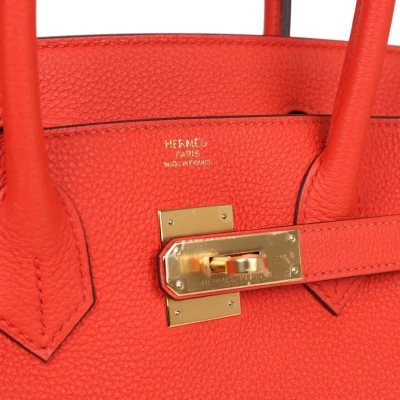 Hermes Birkin 30 Capucine Togo Gold Hardware Hermes Birkin 30 Capucine Togo Gold Hardware