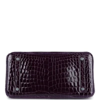 Hermes Birkin 30 Cassis Shiny Crocodile Niloticus Palladium Hardware Hermes Birkin 30 Cassis Shiny Crocodile Niloticus Palladium Hardware