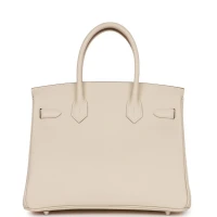 Hermes Birkin 30 Craie Epsom Palladium Hardware