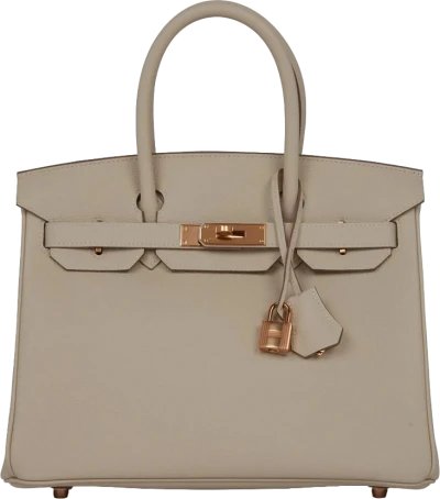 Hermes Birkin 30 Craie Togo Rose Gold Hardware Hermes Birkin 30 Craie Togo Rose Gold Hardware