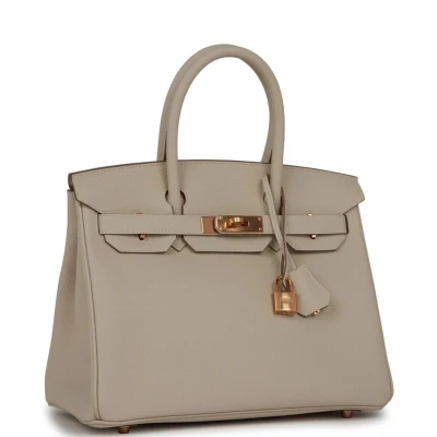 Hermes Birkin 30 Craie Togo Rose Gold Hardware Hermes Birkin 30 Craie Togo Rose Gold Hardware