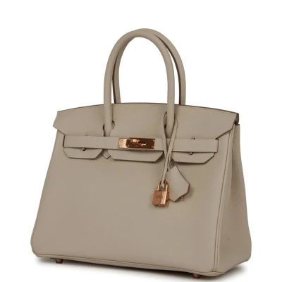 Hermes Birkin 30 Craie Togo Rose Gold Hardware Hermes Birkin 30 Craie Togo Rose Gold Hardware