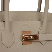 Hermes Birkin 30 Craie Togo Rose Gold Hardware Hermes Birkin 30 Craie Togo Rose Gold Hardware