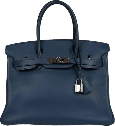 Hermes Birkin 30 Deep Bleu Swift Palladium Hardware Hermes Birkin 30 Deep Bleu Swift Palladium Hardware