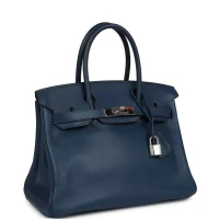 Hermes Birkin 30 Deep Bleu Swift Palladium Hardware Hermes Birkin 30 Deep Bleu Swift Palladium Hardware