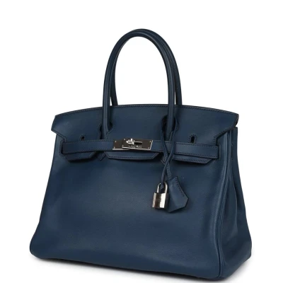 Hermes Birkin 30 Deep Bleu Swift Palladium Hardware Hermes Birkin 30 Deep Bleu Swift Palladium Hardware