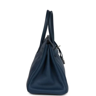 Hermes Birkin 30 Deep Bleu Swift Palladium Hardware Hermes Birkin 30 Deep Bleu Swift Palladium Hardware