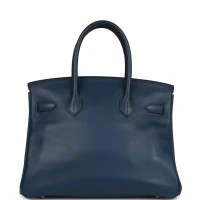 Hermes Birkin 30 Deep Bleu Swift Palladium Hardware Hermes Birkin 30 Deep Bleu Swift Palladium Hardware