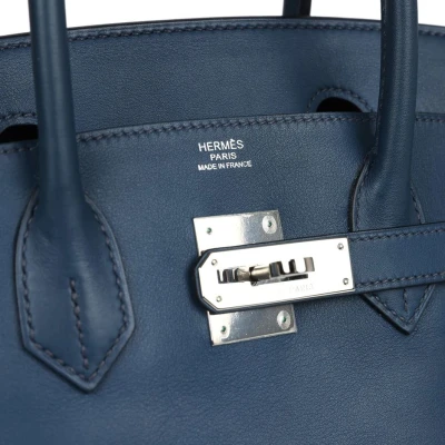 Hermes Birkin 30 Deep Bleu Swift Palladium Hardware Hermes Birkin 30 Deep Bleu Swift Palladium Hardware