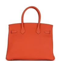 Hermes Birkin 30 Feu Togo Gold Hardware Hermes Birkin 30 Feu Togo Gold Hardware
