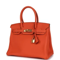 Hermes Birkin 30 Feu Togo Gold Hardware Hermes Birkin 30 Feu Togo Gold Hardware