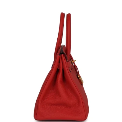 Hermes Birkin 30 Geranium Togo Gold Hardware