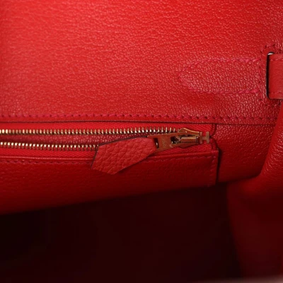 Hermes Birkin 30 Geranium Togo Gold Hardware