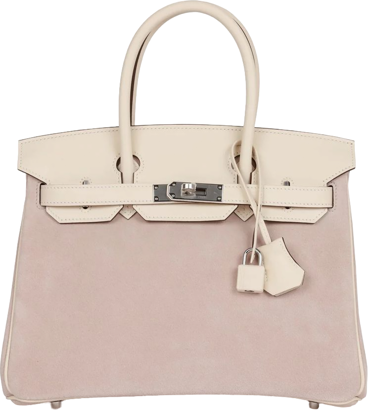 Hermes Birkin 30 Glycine Grizzly and Nata Swift Palladium Hardware