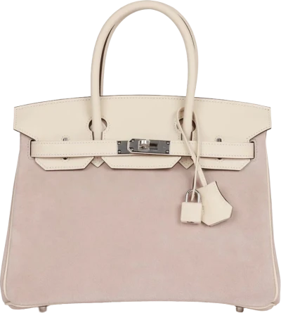 Hermes Birkin 30 Glycine Grizzly and Nata Swift Palladium Hardware Hermes Birkin 30 Glycine Grizzly and Nata Swift Palladium Hardware