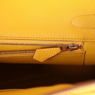 Hermes Birkin 30 Jaune Ambre Shiny Niloticus Crocodile and Togo Touch Palladium Hardware Hermes Birkin 30 Jaune Ambre Shiny Niloticus Crocodile and Togo Touch Palladium Hardware