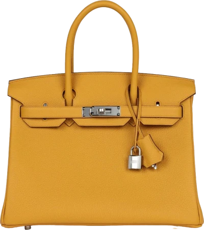 Hermes Birkin 30 Jaune Ambre Togo Palladium Hardware Hermes Birkin 30 Jaune Ambre Togo Palladium Hardware
