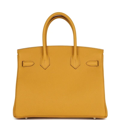 Hermes Birkin 30 Jaune Ambre Togo Palladium Hardware Hermes Birkin 30 Jaune Ambre Togo Palladium Hardware