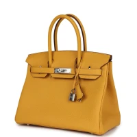 Hermes Birkin 30 Jaune Ambre Togo Palladium Hardware Hermes Birkin 30 Jaune Ambre Togo Palladium Hardware