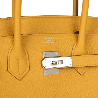 Hermes Birkin 30 Jaune Ambre Togo Palladium Hardware Hermes Birkin 30 Jaune Ambre Togo Palladium Hardware
