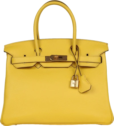 Hermes Birkin 30 Jaune de Naples Novillo Gold Hardware Hermes Birkin 30 Jaune de Naples Novillo Gold Hardware
