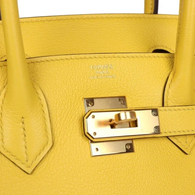 Hermes Birkin 30 Jaune de Naples Novillo Gold Hardware Hermes Birkin 30 Jaune de Naples Novillo Gold Hardware