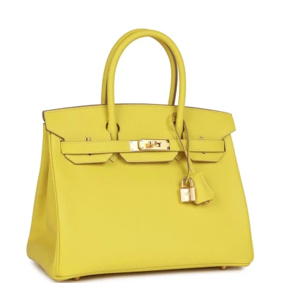 Hermes Birkin 30 Lime Epsom Gold Hardware Hermes Birkin 30 Lime Epsom Gold Hardware