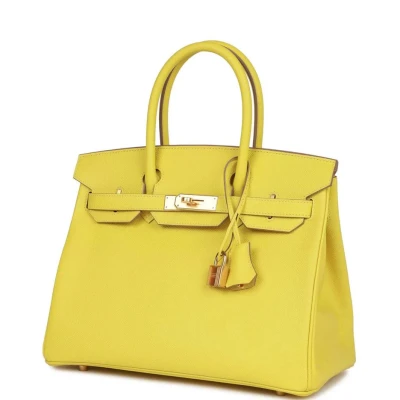 Hermes Birkin 30 Lime Epsom Gold Hardware Hermes Birkin 30 Lime Epsom Gold Hardware