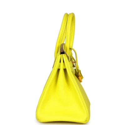 Hermes Birkin 30 Lime Epsom Gold Hardware