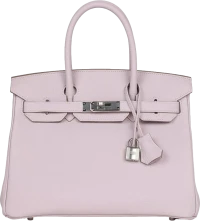 Hermes Birkin 30 Mauve Pale Clemence Palladium Hardware Hermes Birkin 30 Mauve Pale Clemence Palladium Hardware