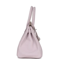 Hermes Birkin 30 Mauve Pale Clemence Palladium Hardware Hermes Birkin 30 Mauve Pale Clemence Palladium Hardware