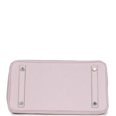 Hermes Birkin 30 Mauve Pale Clemence Palladium Hardware Hermes Birkin 30 Mauve Pale Clemence Palladium Hardware