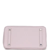 Hermes Birkin 30 Mauve Pale Clemence Palladium Hardware Hermes Birkin 30 Mauve Pale Clemence Palladium Hardware