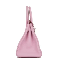 Hermes Birkin 30 Mauve Sylvestre Clemence Palladium Hardware Hermes Birkin 30 Mauve Sylvestre Clemence Palladium Hardware