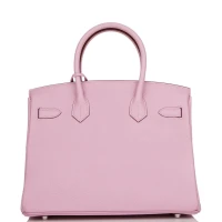 Hermes Birkin 30 Mauve Sylvestre Clemence Palladium Hardware Hermes Birkin 30 Mauve Sylvestre Clemence Palladium Hardware
