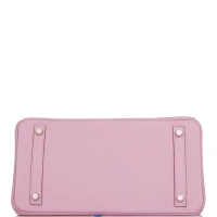 Hermes Birkin 30 Mauve Sylvestre Clemence Palladium Hardware Hermes Birkin 30 Mauve Sylvestre Clemence Palladium Hardware