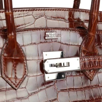 Hermes Birkin 30 Miel Shiny Niloticus Crocodile Palladium Hardware Hermes Birkin 30 Miel Shiny Niloticus Crocodile Palladium Hardware