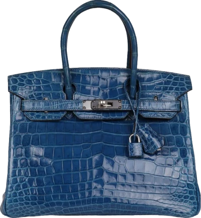 Hermes Birkin 30 Mykonos Shiny Niloticus Crocodile Palladium Hardware Hermes Birkin 30 Mykonos Shiny Niloticus Crocodile Palladium Hardware