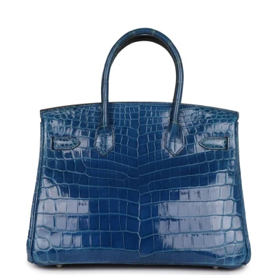 Hermes Birkin 30 Mykonos Shiny Niloticus Crocodile Palladium Hardware Hermes Birkin 30 Mykonos Shiny Niloticus Crocodile Palladium Hardware