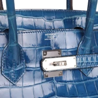 Hermes Birkin 30 Mykonos Shiny Niloticus Crocodile Palladium Hardware Hermes Birkin 30 Mykonos Shiny Niloticus Crocodile Palladium Hardware