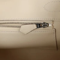 Hermes Birkin 30 Nata Swift and Jaune Poussin Toile Palladium Hardware Hermes Birkin 30 Nata Swift and Jaune Poussin Toile Palladium Hardware