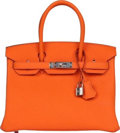 Hermes Birkin 30 Orange Minium Togo Palladium Hardware Hermes Birkin 30 Orange Minium Togo Palladium Hardware