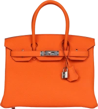 Hermes Birkin 30 Orange Minium Togo Palladium Hardware Hermes Birkin 30 Orange Minium Togo Palladium Hardware