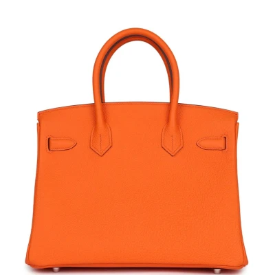 Hermes Birkin 30 Orange Minium Togo Palladium Hardware Hermes Birkin 30 Orange Minium Togo Palladium Hardware