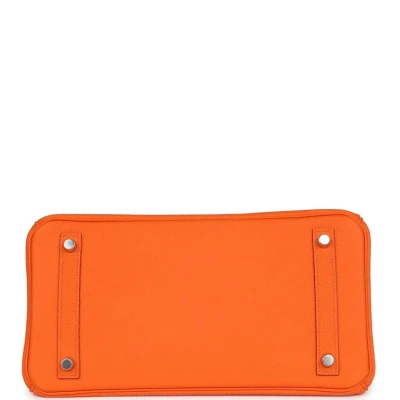 Hermes Birkin 30 Orange Minium Togo Palladium Hardware Hermes Birkin 30 Orange Minium Togo Palladium Hardware