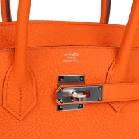 Hermes Birkin 30 Orange Minium Togo Palladium Hardware Hermes Birkin 30 Orange Minium Togo Palladium Hardware