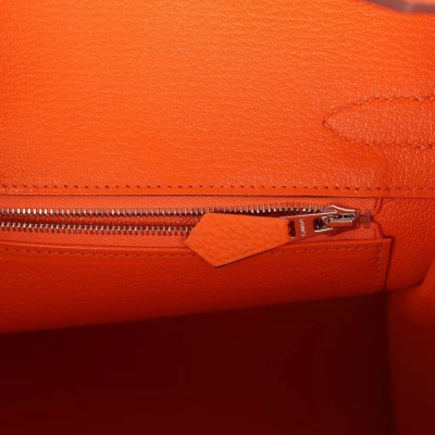 Hermes Birkin 30 Orange Minium Togo Palladium Hardware Hermes Birkin 30 Orange Minium Togo Palladium Hardware