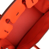 Hermes Birkin 30 Orange Poppy Clemence Gold Hardware Hermes Birkin 30 Orange Poppy Clemence Gold Hardware